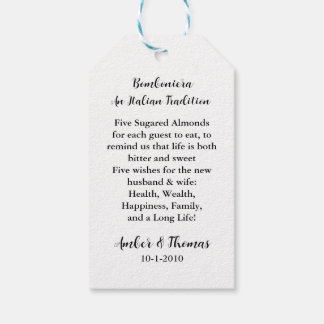 Etiqueta Para Presente Marcas De Favor Do Jordan Almond, Marcas De Casame