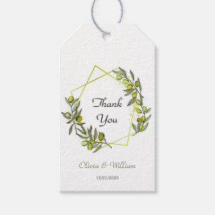 Etiqueta Para Presente Marcas de Favoritos do Casamento Verde