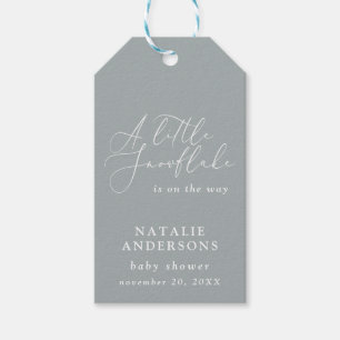 Etiqueta Para Presente Marcas de festa de baby shower de inverno de floco