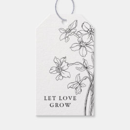 Etiqueta Para Presente Marcas de Let Love Grow, Favor de Casamento Floral