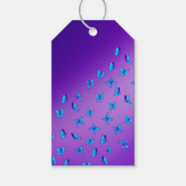 Etiqueta Para Presente Marcas de Presente Borboletas Enchanted Roxas