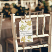 Marcas de presente de Ação de Graças de folhas cai