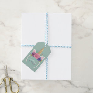 Etiqueta Para Presente Marcas de Presente de Aniversário de Meninas Flora