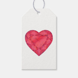 Etiqueta Para Presente Marcas de presente de arte em aquarela coração de