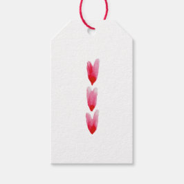 Etiqueta Para Presente Marcas de Presente de Corações Pintados (Conjunto 