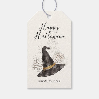 Etiqueta Para Presente Marcas de presente de Feliz Halloween de Chapéu de