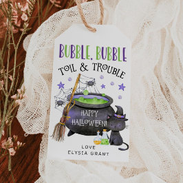 Etiqueta Para Presente Marcas de Presente de Halloween Cauldron
