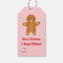Marcas de Presente de Natal Homem de Biscoito Fofo