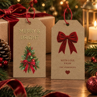 Etiqueta Para Presente Marcas de Presente de Natal Personalizadas Merry &