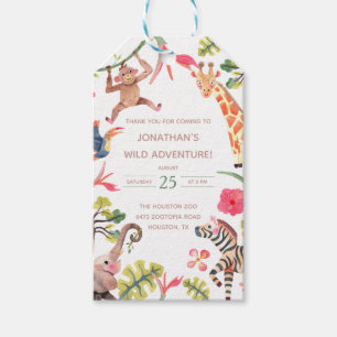 Etiqueta Para Presente Marcas de Presente do Jardim Zoológico de Safari W