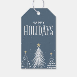 Etiqueta Para Presente Marcas de Presente Elegantes Modernas em Azul Poei