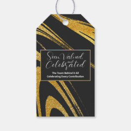 Etiqueta Para Presente Marcas de Presente Elegantes Preto e Dourado