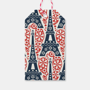 Etiqueta Para Presente Marcas de Presente Florais de Paris Folclóricas