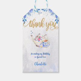 Etiqueta Para Presente Marcas de presente para chá Blue & Gold