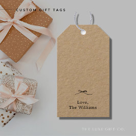 Etiqueta Para Presente Marcas de Presente Personalizadas com Laço Preto M