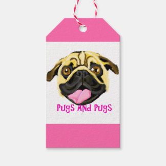 Etiqueta Para Presente Marcas de Presente Pug Rosa