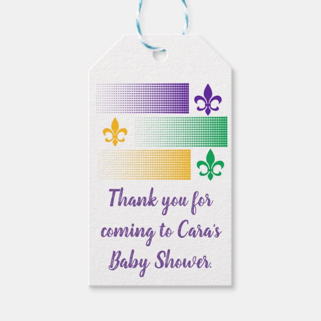 Etiqueta Para Presente Mardi Gras tratou da etiqueta de presente (Frente)