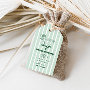 Etiqueta Para Presente Margs & Matrimony Retro Bachelorette Chá de panela