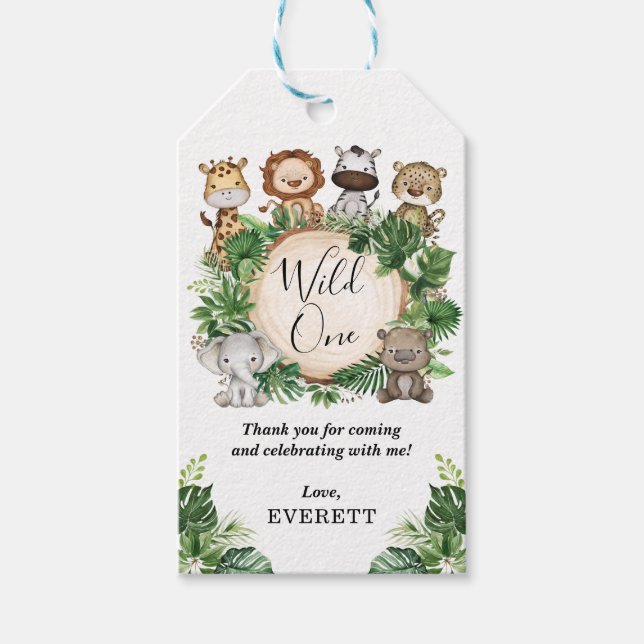 Etiqueta Para Presente Marinheiros Selvagens Safari (Frente)