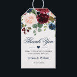 Etiqueta Para Presente Marinho Azul Blush Floral Vazio Casamento de Aquar<br><div class="desc">Anexe estas etiquetas quic rústicas aos seus favores do chá de panela para dizer obrigado aos convidados no estilo de verão. Todo texto é editável para a personalização máxima.</div>