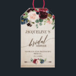 Etiqueta Para Presente Marinho Borgonha Chá de panela de Boho Russo Flora<br><div class="desc">Marinho vermelho-escuro com cruz, cor-de-rosa, cor-de-rosa-rosada, com chá de panela floral, obrigado-presente com folha botânica verde e folhas de eucalipto em fundo de madeira. Esta design fácil de personalizar pode combinar facilmente com as cores do casamento, estilos e temas e é uma escolha perfeita para o meio do outono ou...</div>