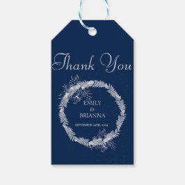 Etiqueta Para Presente Marinho Elegante clássico Casamento azul