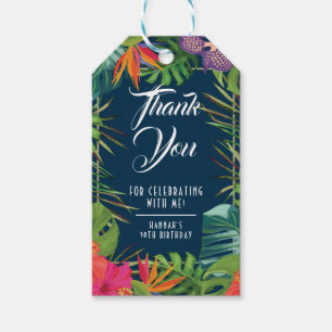 Etiqueta Para Presente Marinho Havana Noites Floral Tropical Favor do Par