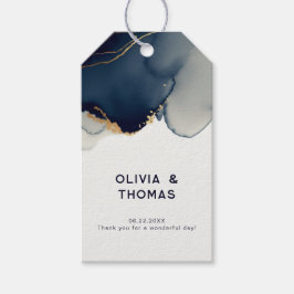 Etiqueta Para Presente Marinho Náutico Elegante Casamento Blue Beach Obri