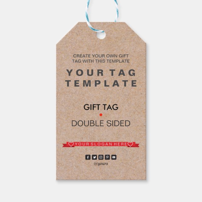 Etiqueta Para Presente Marketing Kraft moderno vertical (Frente)