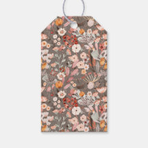 Marrom, Creme, Floral Botânica Rosa Flor