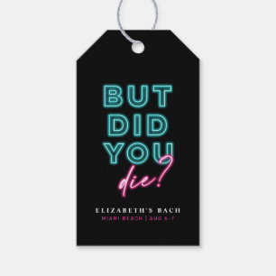 Etiqueta Para Presente Mas Você Morreu? Kit Hangover Neon Azul e Rosa