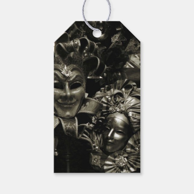 Etiqueta Para Presente Mascarada escuro (Frente)