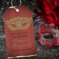 Mascarada Vermelho Elegante Décimo Sexto Aniversár