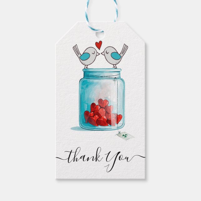Etiqueta Para Presente Mason Jar of Love (Frente)