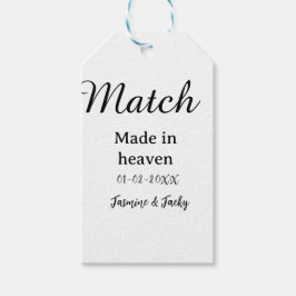 Etiqueta Para Presente Match made in heaven add name date simple calligra