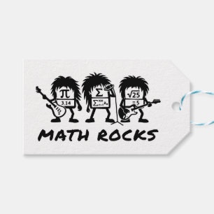 Etiqueta Para Presente Matemática Rochas Humor de Banda de Rock Acadêmico