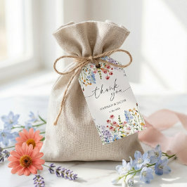 Etiqueta Para Presente Meadow Wildflower Wedding Thank You Favor