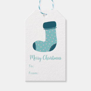 Etiqueta Para Presente Meia de Natal personalizada