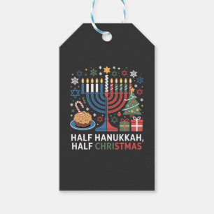 Etiqueta Para Presente Meio Natal Half Hanukkah Christmukkah Funny