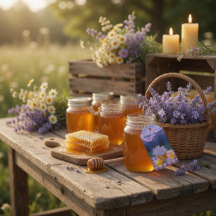 Etiqueta Para Presente Mel e Lavanda Personalizados