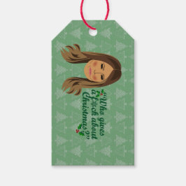 Etiqueta Para Presente Melania Trump que dá um F*ck sobre o Natal
