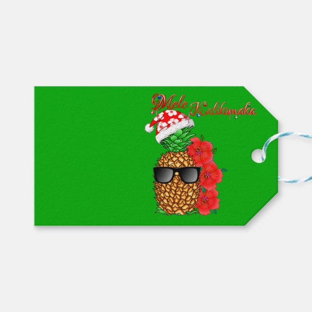 Etiqueta Para Presente Mele Kalikimaka (Frente (horizontal))