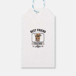 Etiqueta Para Presente Melhor Amigo Alfie Design Vintage Amante de Cães_1