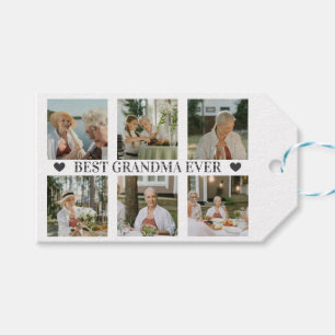 Etiqueta Para Presente Melhor Avó de Todos os Tempos Colagem de Fotos – P