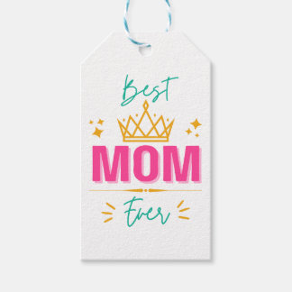 Etiqueta Para Presente Melhor Mãe de sempre com Coroa - Presente Real par
