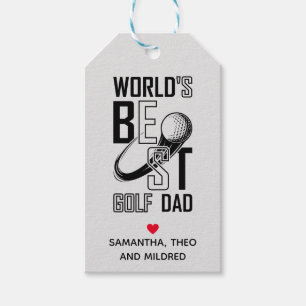 Etiqueta Para Presente Melhor Pai de Golfe do Mundo - Presente Engraçado