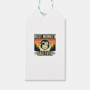 Etiqueta Para Presente Melhor Pai Macaco de Todos os Tempos Camisa Vintag