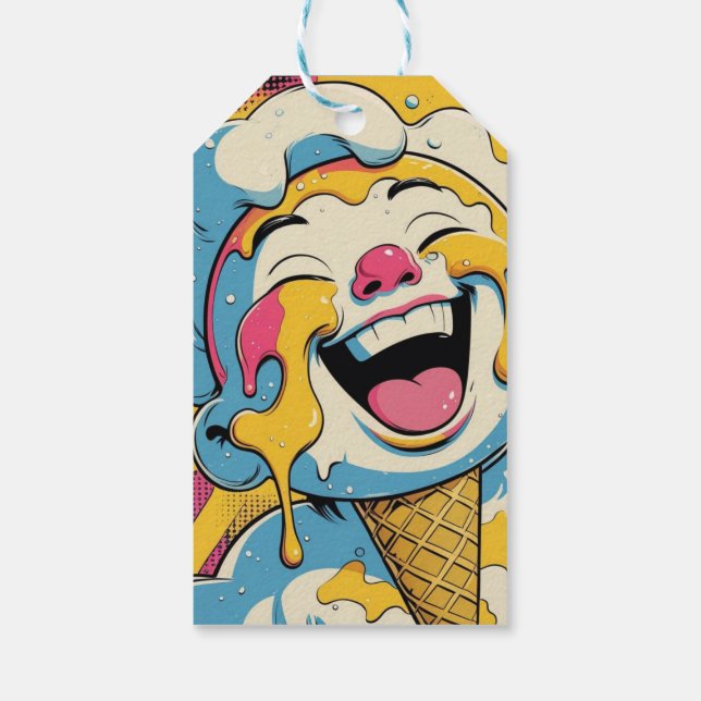 Etiqueta Para Presente Melting Joy – Ice Cream Pop Art Explosion (Verso)