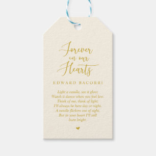 Etiqueta Para Presente Memorial Dourado, Funeral, Russo Personalizado