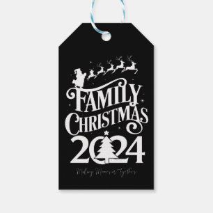 Etiqueta Para Presente Memórias de Natal da Família 2024 Juntos Combinand